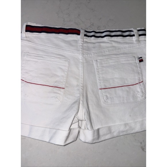 Tommy Hilfiger NWT Girls‎ White Jean Shorts Girls 16 Cotton Adjustable Waist - Picture 4 of 5